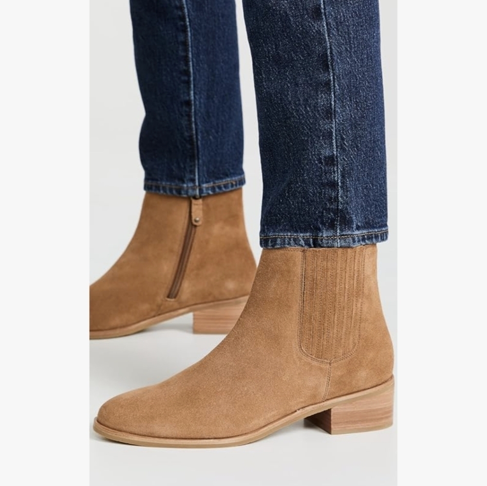 Soludos Delancey Ankle Bootie women's  size US 6 Tan Leather Minimalist
